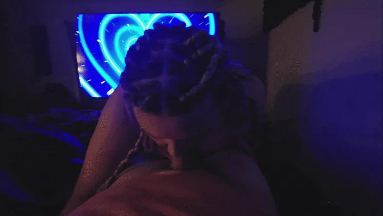 Swallowing his whole cock and warm load